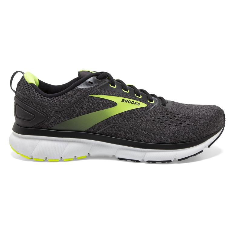 Brooks Mens Transmit 3 Road Running Shoes - Black/GreenYellow/Blackened Pearl/Nightlife (849521-RUC)